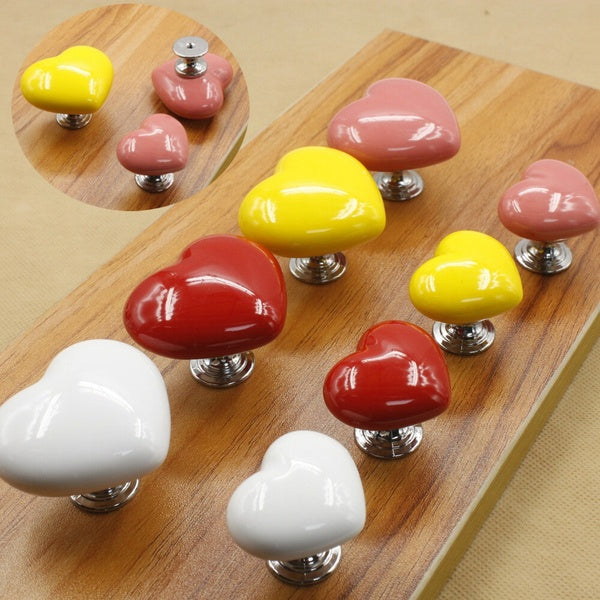 Mignon amour coeur forme céramique porte bouton armoire tire tiroir tirer poignée armoire bouton maison meubles décor