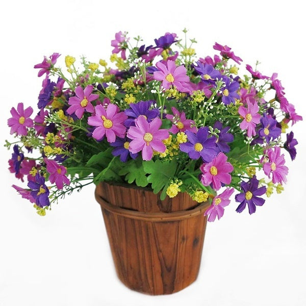 28 Heads Simulation Gerbera African Little Daisy Flower Artificial Home Decoration Vase Flower Fake Silk Flower