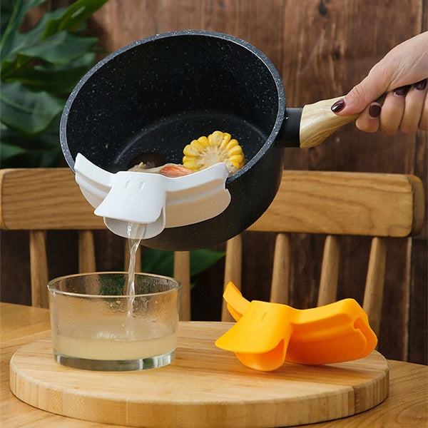 Entonnoir anti-déversement de cuisine Entonnoir à soupe en silicone pour casseroles Casseroles Bols Déflecteur d'eau Gadgets de cuisine Outils