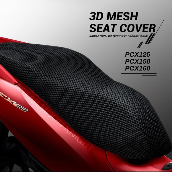 Motorcycle Accessories Anti-Slip 3D Mesh Fabric Seat Cover Breathable Waterproof Cushion For Honda PCX125 PCX150 PCX160 PCX 125