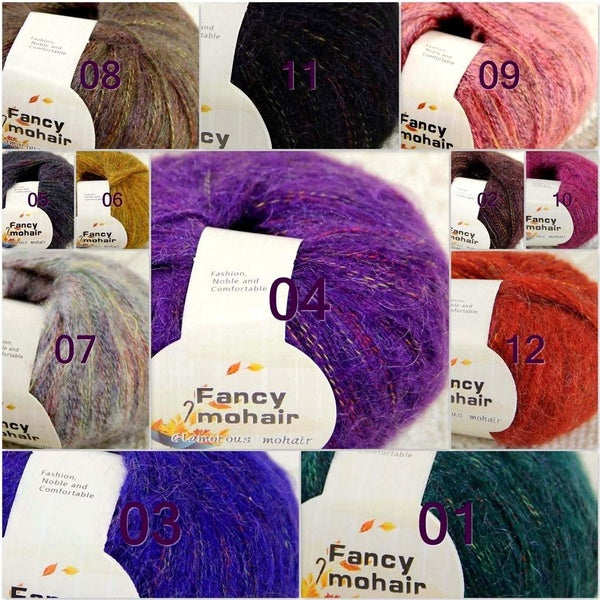 NEW Luxurious Soft 6*50g Crocheting & Knitting MOHAIR wool hand Yarn Knitting A823 Professional sales of yarn, please pay attention to the store can