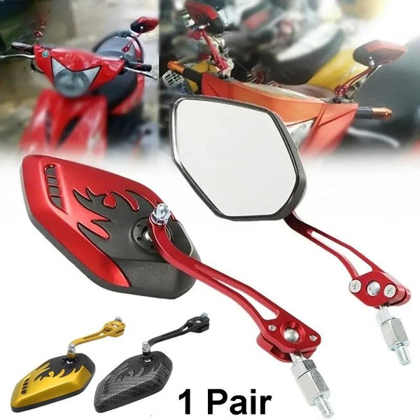 Personalized Color Aluminum Alloy Universal Motorcycle Rearview Mirror Scooter Mirror Motorcycle Modification Accessories 1 Pair