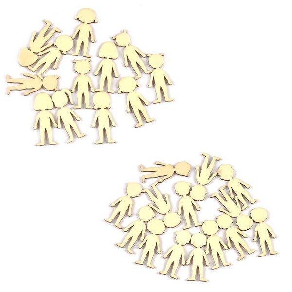 Artisanat en bois pour garçon-fille, 20 pièces, 22x49mm, décoration, bricolage, Scrapbooking, fournitures artisanales, décoration de fête à domicile,