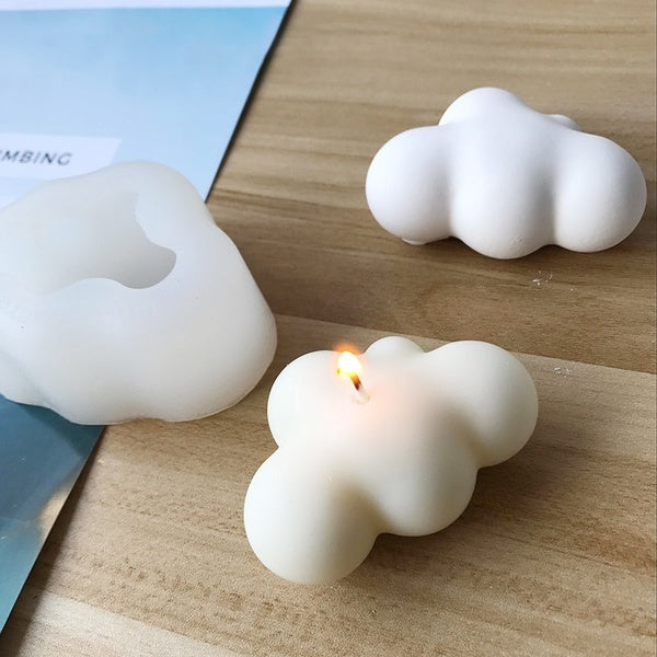 Clouds Shape Candle Mold Silicone Molds Cute Jewelry Soap Making Mold Handcraft Ornaments Making Tool DIY Soap Mold Moule Bougie
