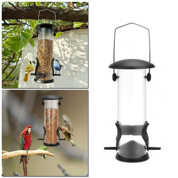 Bird Feeder Seed Wild Pet Garden Pet Hanging Clear Type for Aviary Budgie Cockatiel Lovebird Bird Feeder Farming Equipment Outdoor Park Garden Tree C