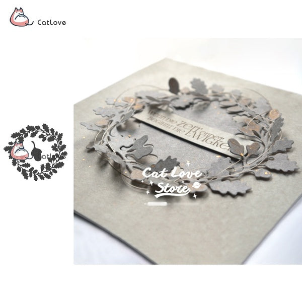 Pine Cone Wreath Metal Cutting Dies Stencils For DIY Scrapbooking Paper Card Decorative Craft Dies Embossing Die Cuts New 2019