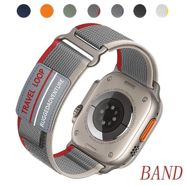 Nylon Band for Smart Watch Ultra-Ultra 2 49mm 9 8 7 45mm 41mm for Smartwatch Series SE 6 5 4 3 2 1 44mm 40mm 42mm 38mm, Sport Band Belt Bracelet Str