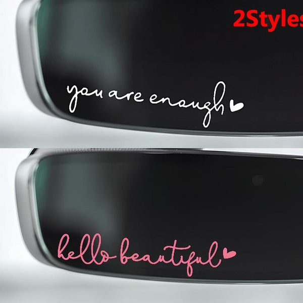 3X You are Enough Rearview Mirror Decal Sticker Women Sticker for Car Truck