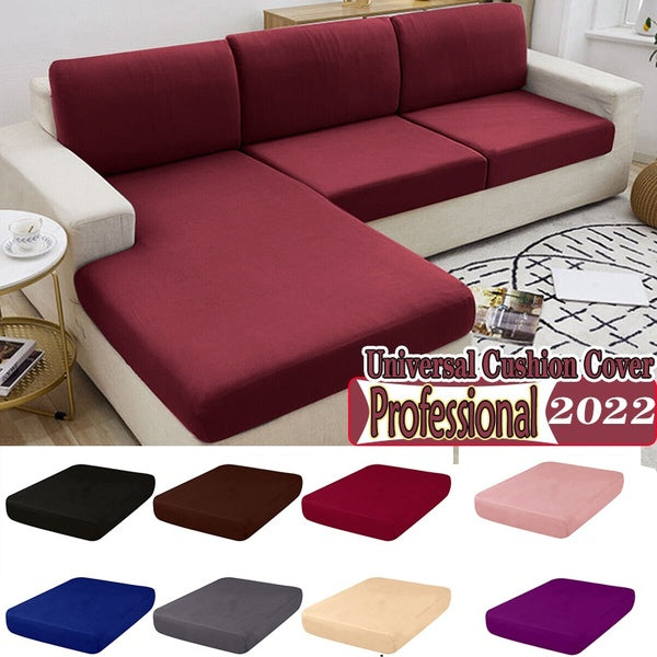 1-3Seater-Chaise Seat Ice Silk Stretch Sofa Seat Cushion Cover Stretchy Couch Protector Decor Loveseat Slipcover Furniture Protect （Suitable for Summ