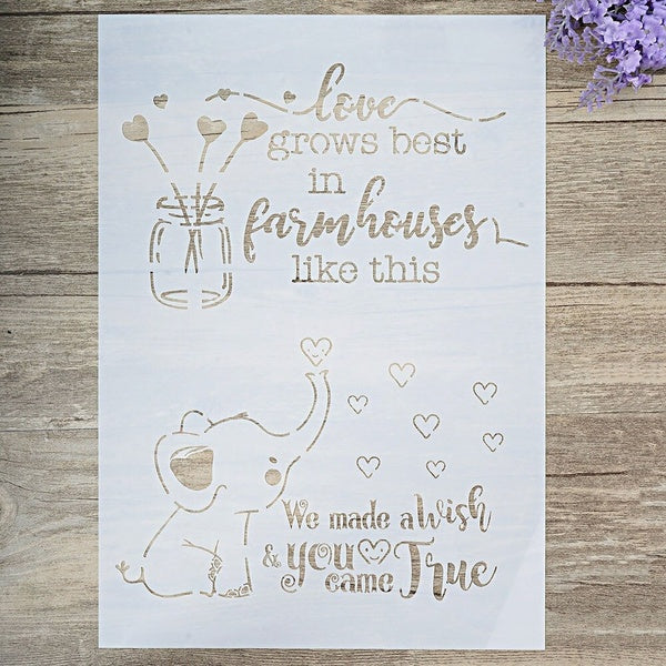 A4 A3 A2 Size DIY Craft Layering Love Stencil For Wall Painting Scrapbooking Stamping Stamp Album Decorative Embossing Paper Card