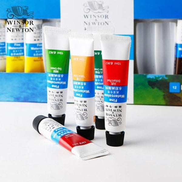 WINSOR & NEWTON 12 Colors Set 10ML Tube Watercolor Paint Pigment Pure Fine Color Drawing Watercolor Paint For Artist Painters