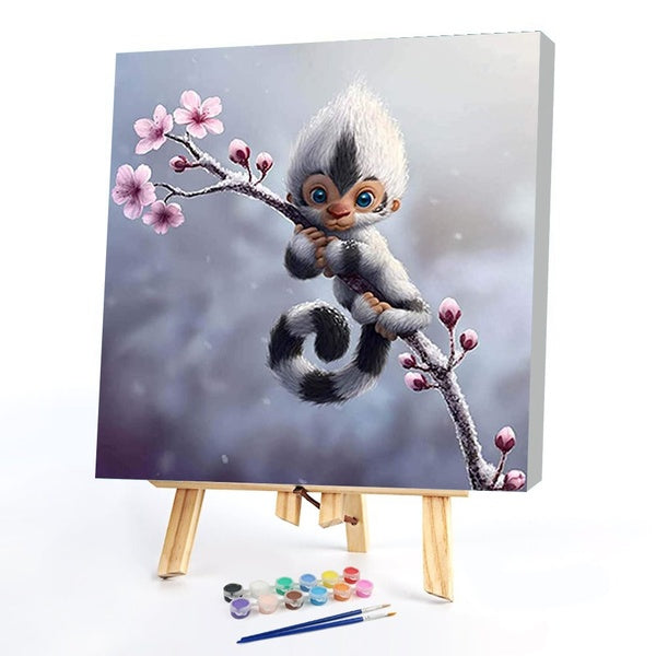FIYO Monkey Diy Paint by Numbers Kits for Adults and Kids Beginner on Canvas Fashion Oil Painting Wall Art for Gift( No Frame )