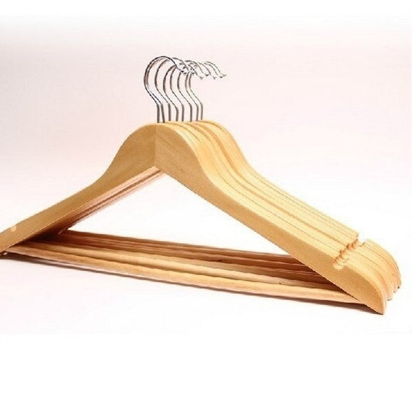 6 pièces-paquet cintre mode Vintage cintres en bois massif magasin de vêtements pour adultes porte-vêtements antidérapants pour enfants OK 0207