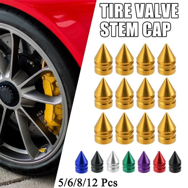 5-6-8-12pcs Tire Stem Valve Caps Covers Spike Style Universal for Cars Bikes Motorcycles