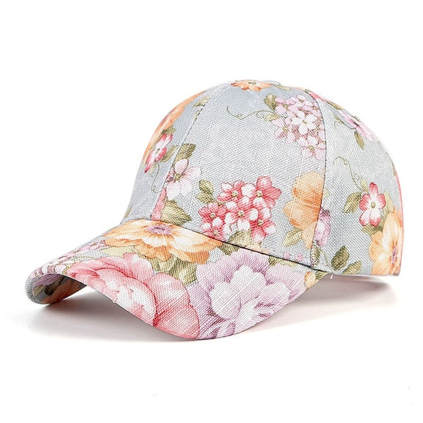 National Style Color Ethnic Floral Fabric Baseball Cap Printed Sun Hat Korean Style Hat Peaked Cap for Men and Women