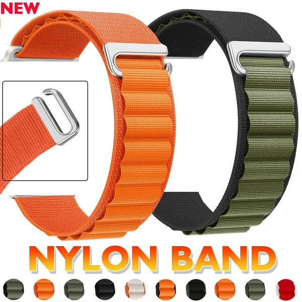 Nylon Sport Band for Smart Watch Ultra 2-Ultra 49mm 9 8 7 45mm 41mm Ventilate Bracelet Accessories Strap Belt for SmartWatch Series 6 5 4 3 Se 2 1 44