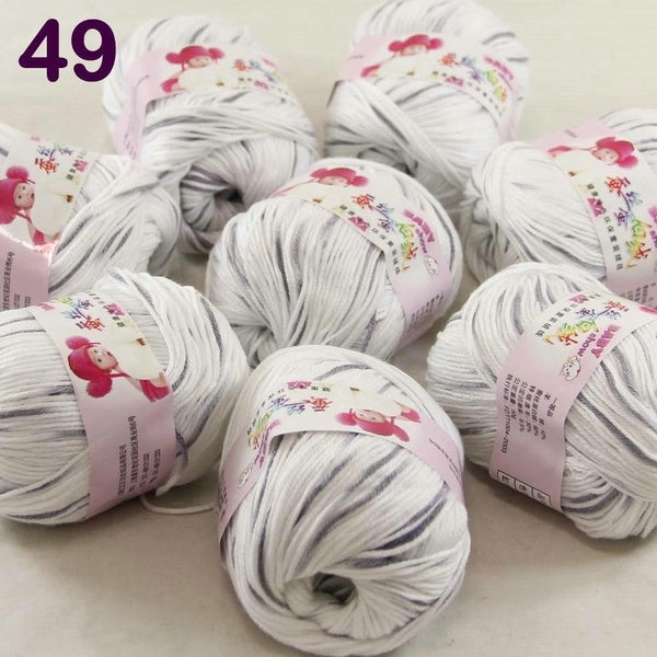 Sale lot 8 Skein x50g Cashmere Silk Wool Children Hand Knitting Crochet Yarn Rowan Cashmere Crocheting & Knitting Yarns Chunky Fashion White Gray 49
