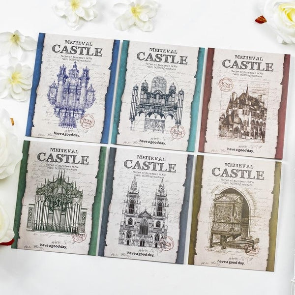 10Pcs-Pack Medieval Castle Series Vintage Decorative Paper Material Perfect for Junk Journal Diy Scrapbooking Supplies