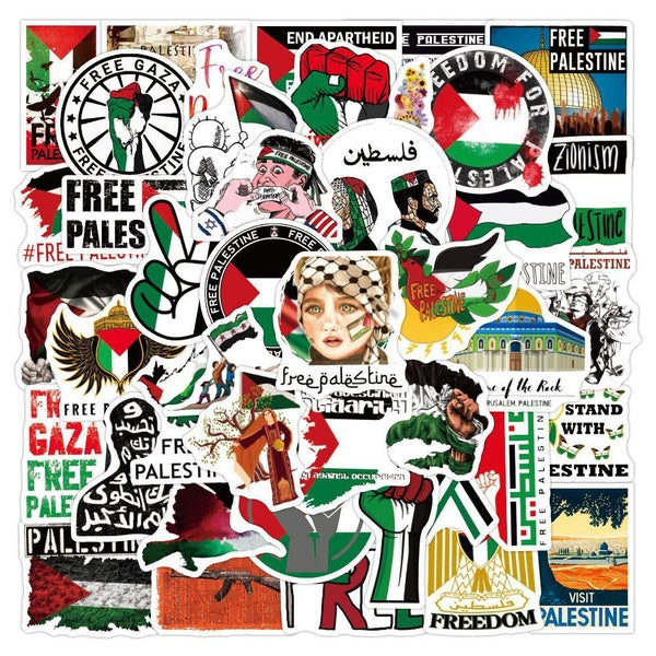 10-50Pcs Free Palestine Stickers Palestinians Graffiti Stickers for DIY Luggage Laptop Skateboard Motorcycle Bicycle Stickers