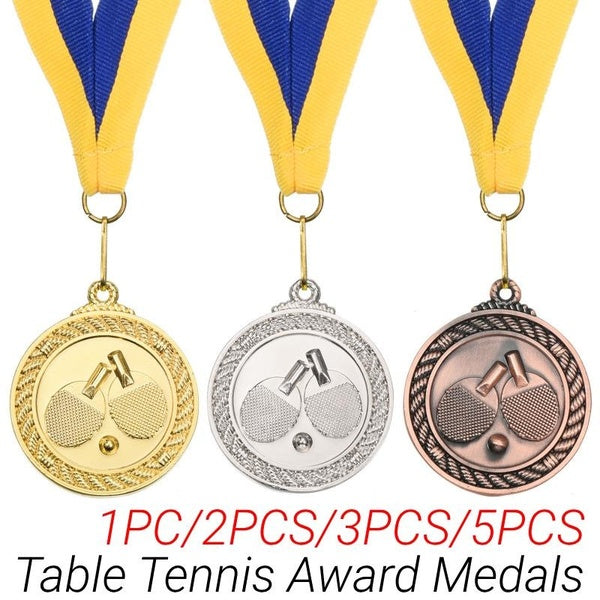 1pc-2pcs-3pcs-5pcs Ping Pong Medals, Table Tennis Gold Silver Bronze Medals for Ping Pong Games, Competitions, Party Favors Matron Inn