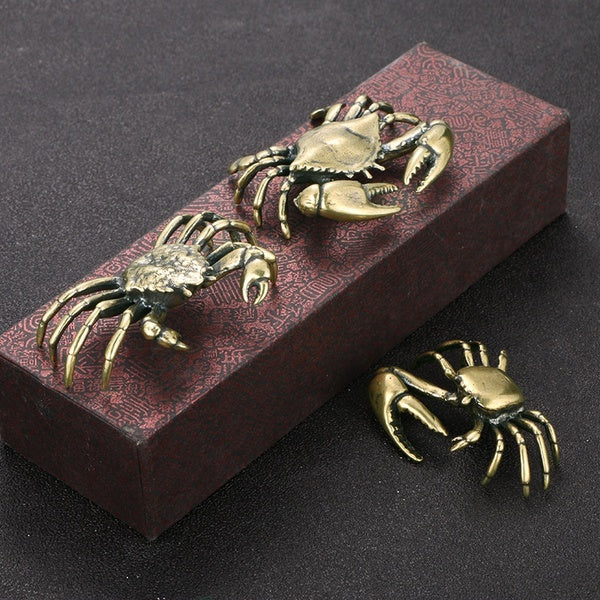 Copper crab ornaments desktop home decoration ornaments gadgets creative personality brass crab crafts