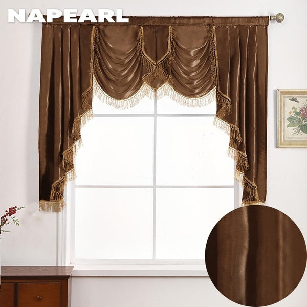 1PC NAPEARL Luxury Tassel Decorative Valance Design Fashion Window Curtain Head for Home Decor