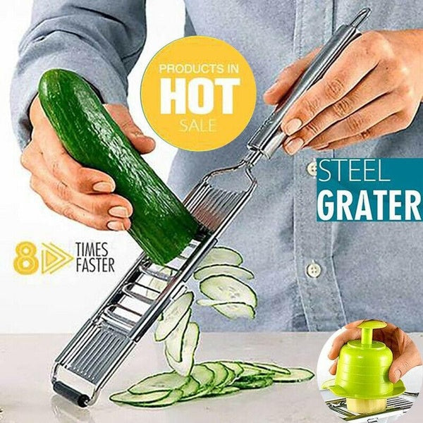 Manual Grater Stainless Steel Slicer Vegetable Slicer Shredder Cutter With Handle Multi-purpose Food Processors Kitchen Gadgets