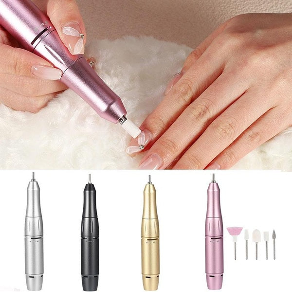 VVOCOSTE 1 Set Electric Nail Drill Kit, 30000RPM Nail Drill Machine, Portable Nail Drill for Manicure Pedicure Polishing,Gel Removing,Gel Nails, Zinc