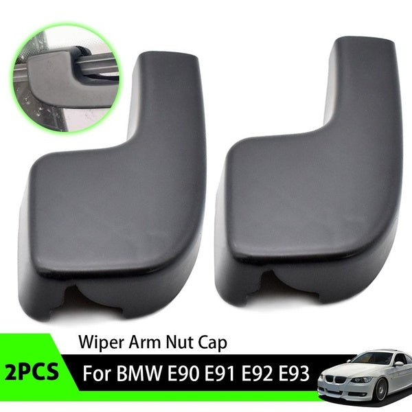 2pcs Fornt Windshield Wiper Arm Head Nut Cover Cap For BMW 3 Series E90 E91 E92 E93 2004 - 2009 OE# 61617138990 Car Replacement