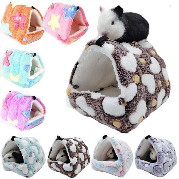 Pet House Cage for Rodent Small Animal Soft Warm Nest for Squirrel Hamster Guinea Pig Sugar Glider Mini Hedgehog House Bed