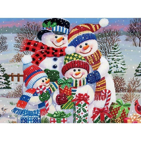 DIY 5D Christmas Snowman Diamond Painting Full Drill with Number Kits Home and Kitchen Fashion Crystal Rhinestone Cross Stitch Embroidery Paintings C