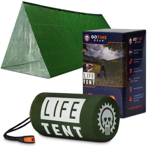 Gear Life Tent Emergency Survival Shelter - Tente d'urgence pour 2 personnes - À utiliser comme tente de survie, abri d'urgence, tente tubulaire, bâc