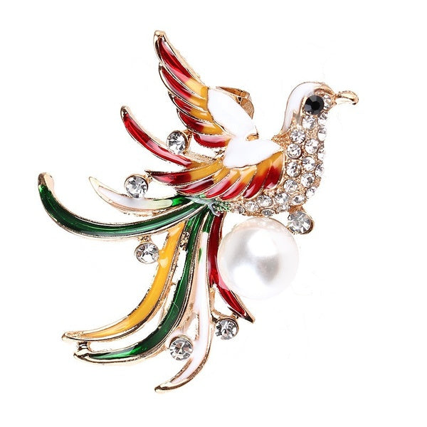 Fashion colorful Phoenix Brooch animal decoration pin Bird Brooches clothing scarves accessories Matron Inn