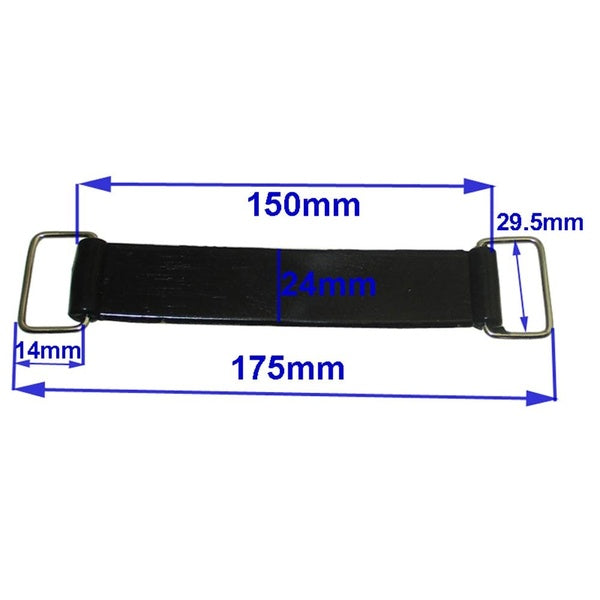 FishMotor 175mm Courroie de Sangle de Batterie en Caoutchouc pour ATV Quad Go Kart Pit Dirt Bike Moto