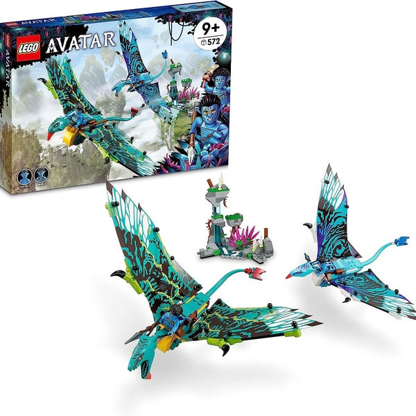 LEGO Avatar Jake & Neytiri First Banshee Flight 75572, Pandora Movie Set with Toy Dragon-Like Figures, Minifigures and Glow in The Dark Elements