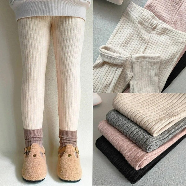 Kids Pants for Girls Cotton Threaded Spring Autumn Cashmere Stretch Tight Leggings