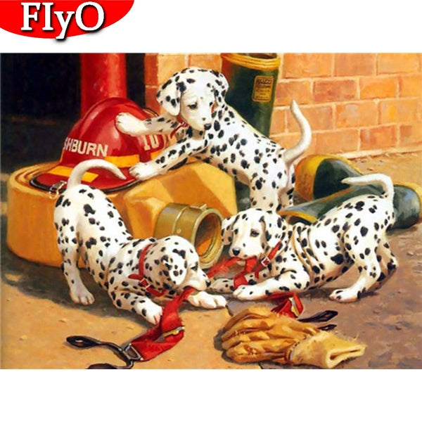 Diy Diamond Painting Dog Full Square-Round Diamond Embroidery Animal Mosaic Handmade Gift Decor For Home