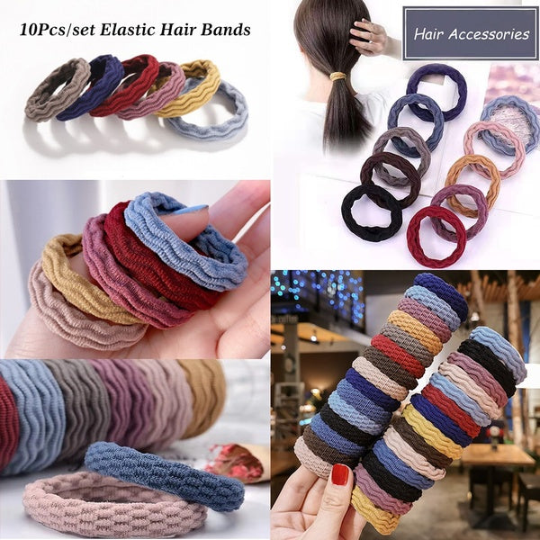 10pcs-lot Hair Scrunchies Girls Headbands Hair Holders Girls Tie Gum Rubber Bands Girls Hair Elastics Accessories Girl Headwear
