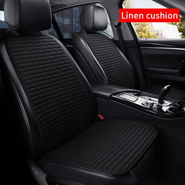 Car Seat Cover Front-Rear Flax seat Protect Cushion Automobile Seat Cushion Protector Pad Car cover mat Protect