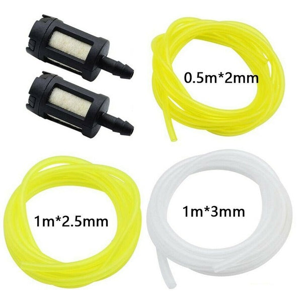 5PCS Fuel Pipe Fuel Filter Petrol Tube Hose Lines and Filter Kit for Trimmer Chainsaw Mower Carburetor