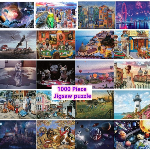 Puzzle Jouets 1000 Pièces Puzzle Image Paysage Puzzle Adulte Jouet Jeu pour Enfants Puzzle Jouet Cadeaux Papier Jigsaw Puzzle Montessori Éducatif