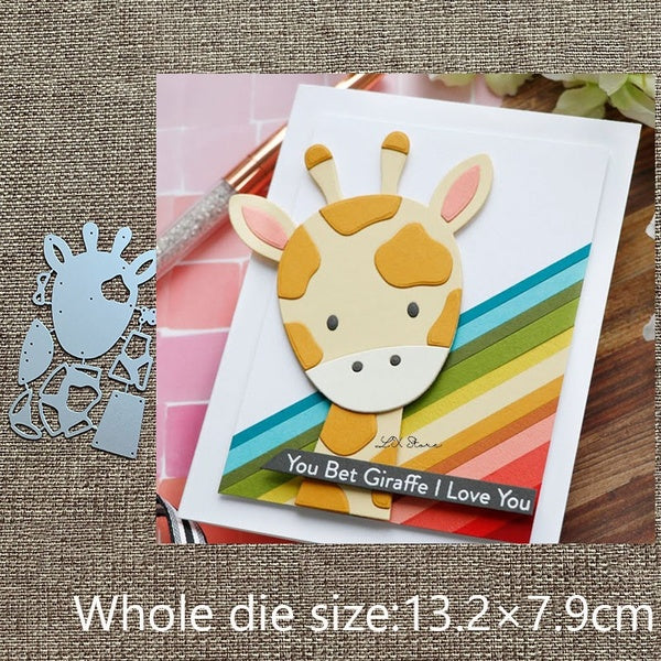 New Design Craft Metal stencil mold Cutting Dies cute giraffe decoration scrapbook die cuts Album Paper Card Craft Embossing