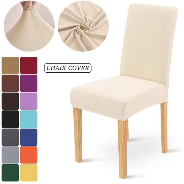 10 Color Solid Elastic Chair Seat Covers Spandex Plain Chair Covers Anti-dust Restaurant Chair Slipcover Hotel Wedding Kitchen Office