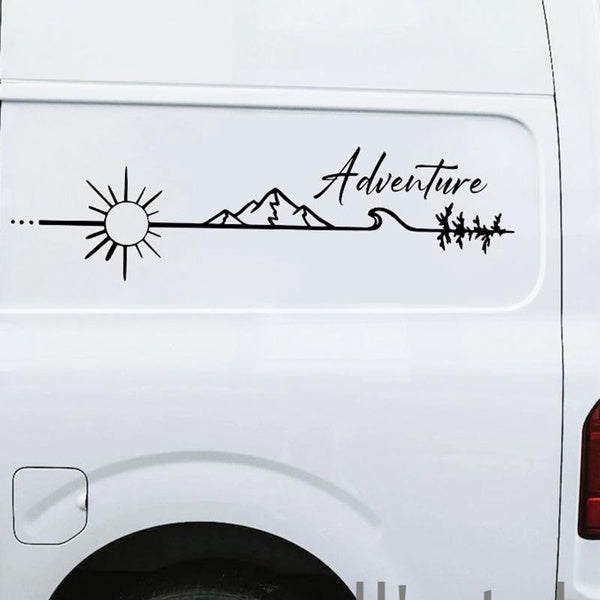 Camper Rv Car Truck Sticker Decal Camping Outdoors Adventure Vinyl Sticker Camper SUV Decoration Decals Car Window Door Decor