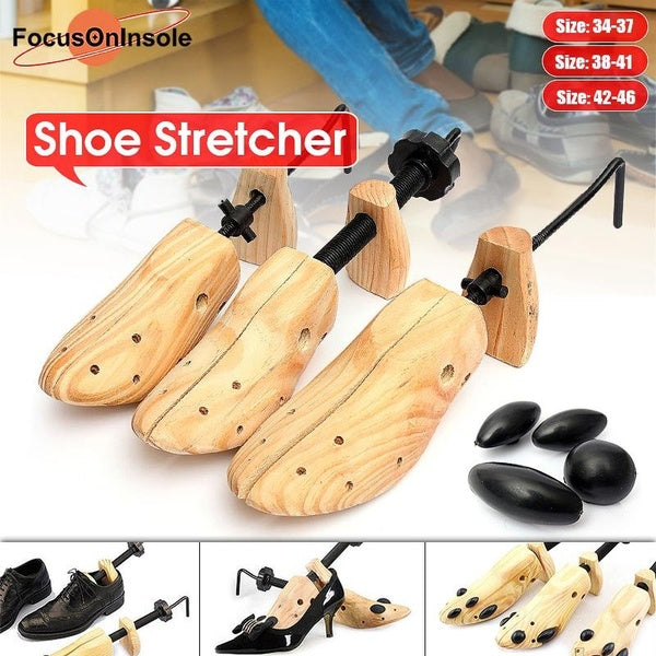 FocusOnInsole 1 Pièce Civière Chaussures En Bois Arbre Shaper Rack Bois Réglable Appartements Pompes Bottes Expander Arbres Taille S-M-L Homme Femme