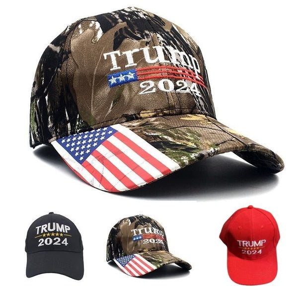 Trump 2024 Donald Trump Hat Adjustable Camouflage Baseball Cap Make America Great Again