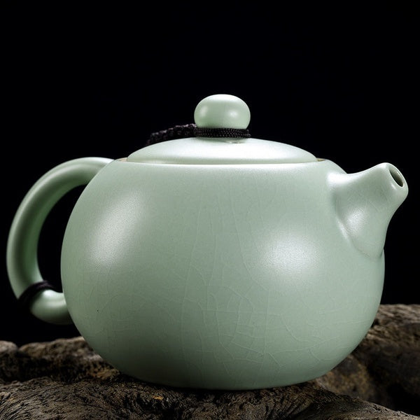 Ru Kiln Tea Set Teapot Azure Single Pot Open Piece Household Tea Ceremony Tea Maker