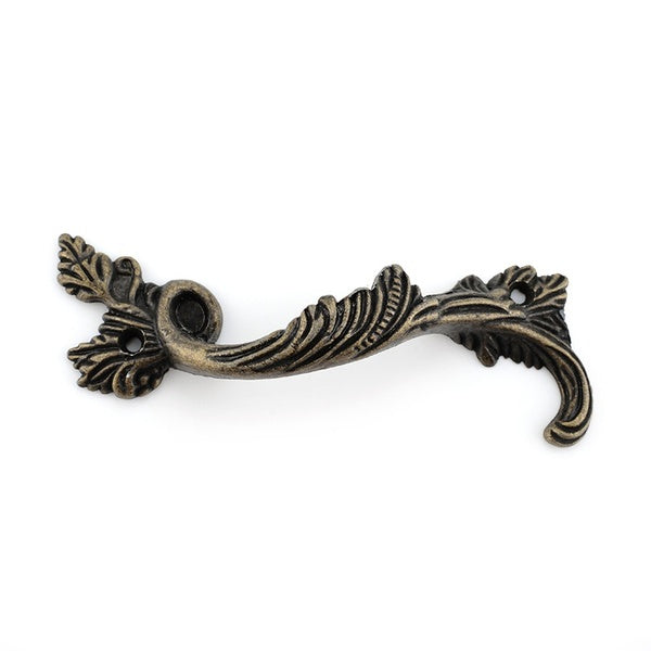 Meubles anciens poignées feuilles rayé sculpté poignée tiroir boutons de porte boîte à bijoux bronze armoire tire placard bois