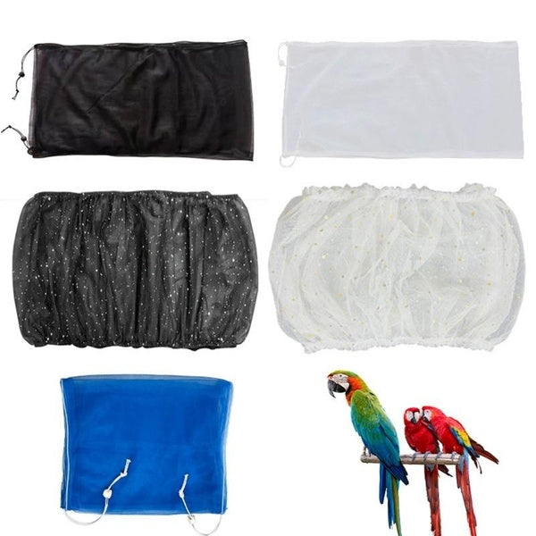 1PCS Universal Bird Cage Cover 360 Degrees Covering Bird Cage Mesh Net Elastic Birdcage Cover Pet Bird Supplies Accessories