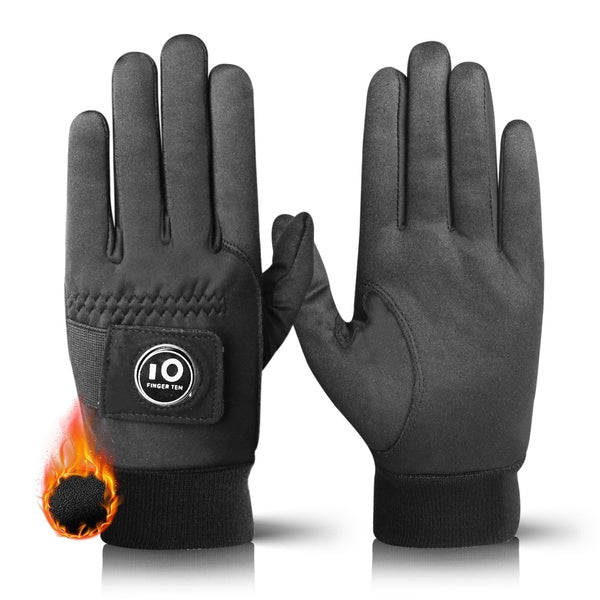 1 Pair Winter Golf Gloves Men with Ball Marker Waterproof Grip Performance, Cold Weather Windproof Size Small Medium ML Large XL